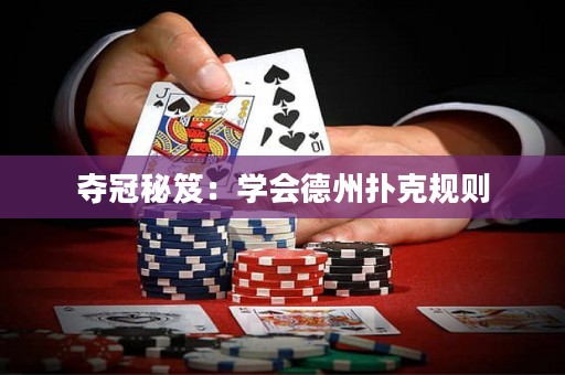 夺冠秘笈：学会德州扑克规则