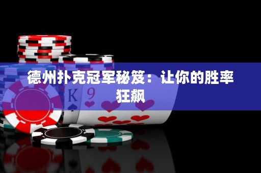德州扑克冠军秘笈：让你的胜率狂飙