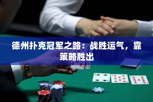 德州扑克冠军之路：战胜运气，靠策略胜出