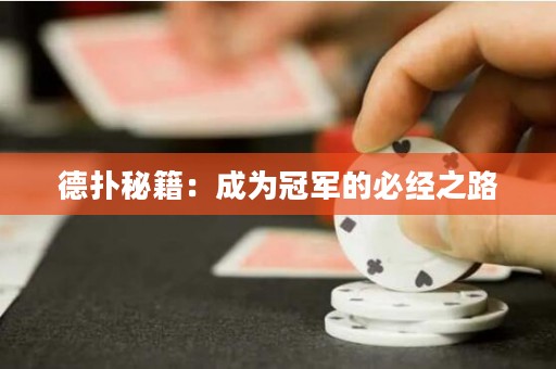 德扑秘籍：成为冠军的必经之路