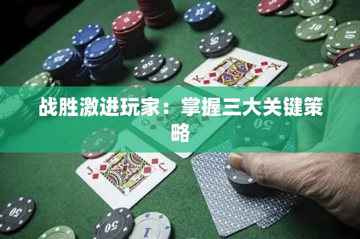 战胜激进玩家：掌握三大关键策略