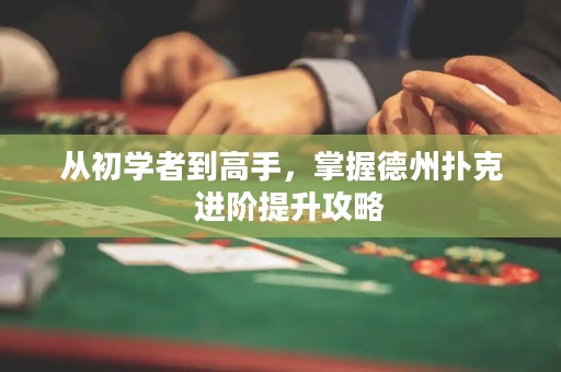 从初学者到高手，掌握德州扑克  进阶提升攻略