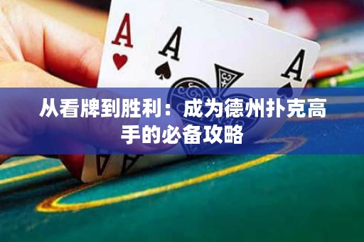 从看牌到胜利：成为德州扑克高手的必备攻略