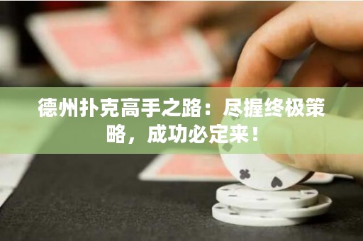 德州扑克高手之路：尽握终极策略，成功必定来！