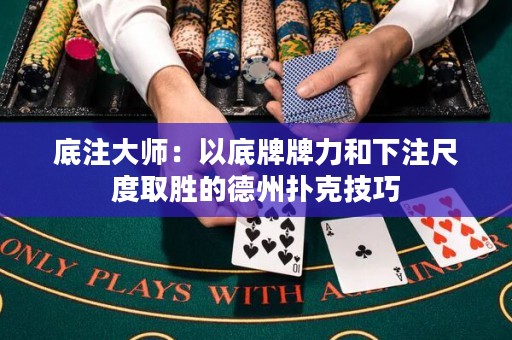 底注大师：以底牌牌力和下注尺度取胜的德州扑克技巧